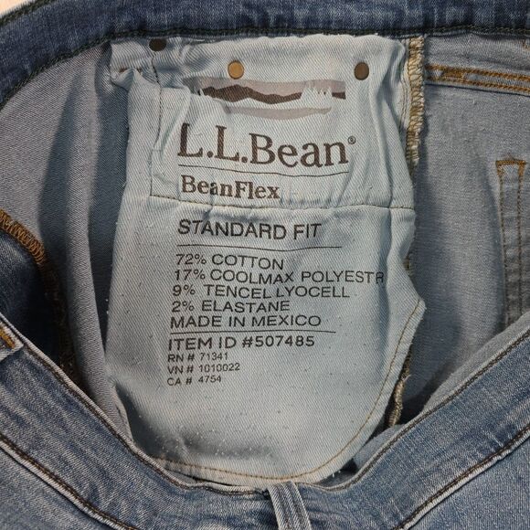 LL Bean 1912 Jeans BeanFlex Men's Size 40x32 Standard Fit Blue Stretch - Picture 9 of 10